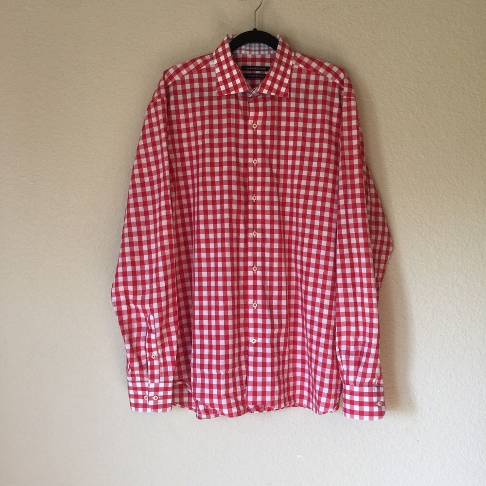 Hammer Made Checkered Button Down(A51) - image 1